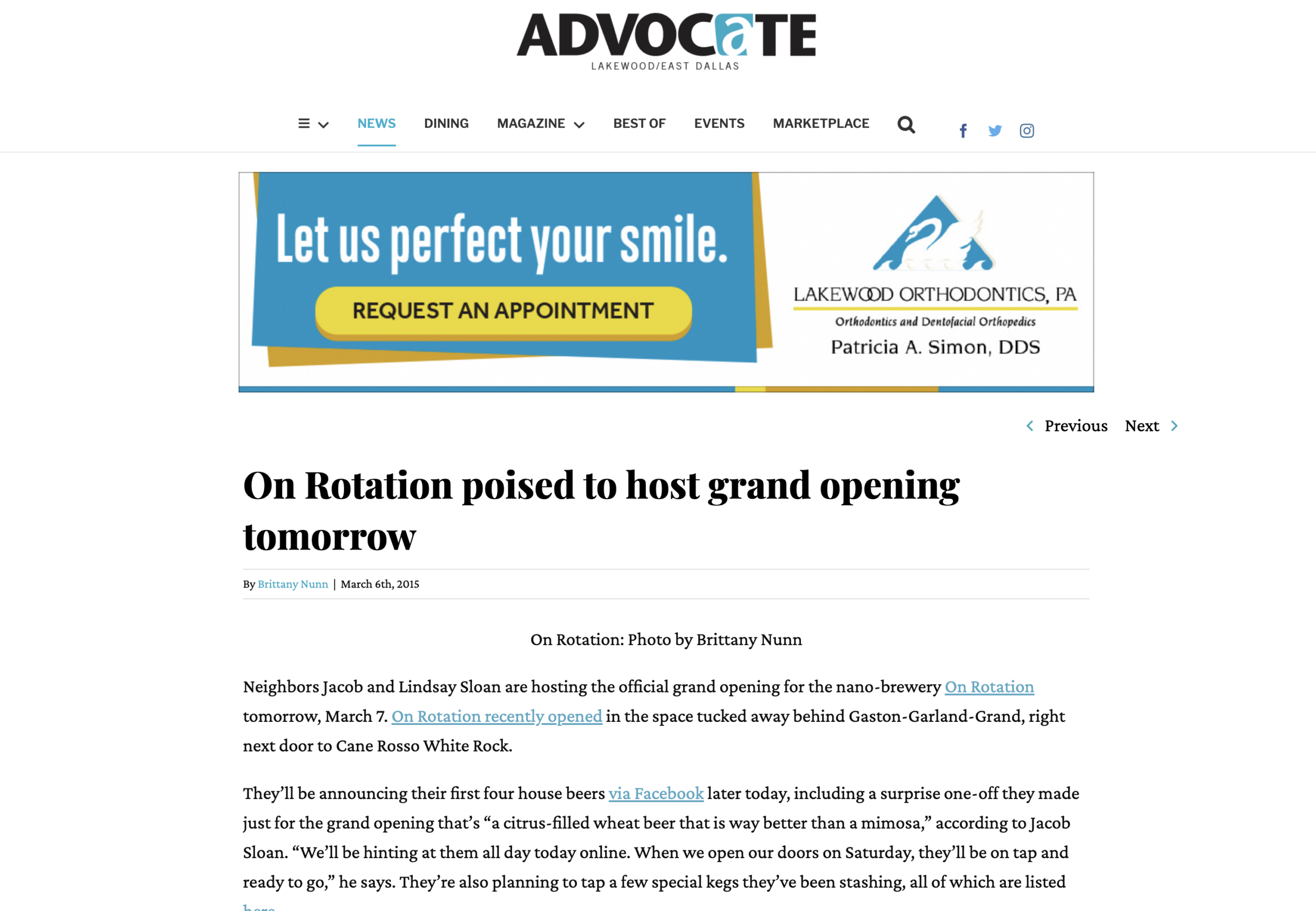On Rotation poised for grand opening in Lakewood Advocate