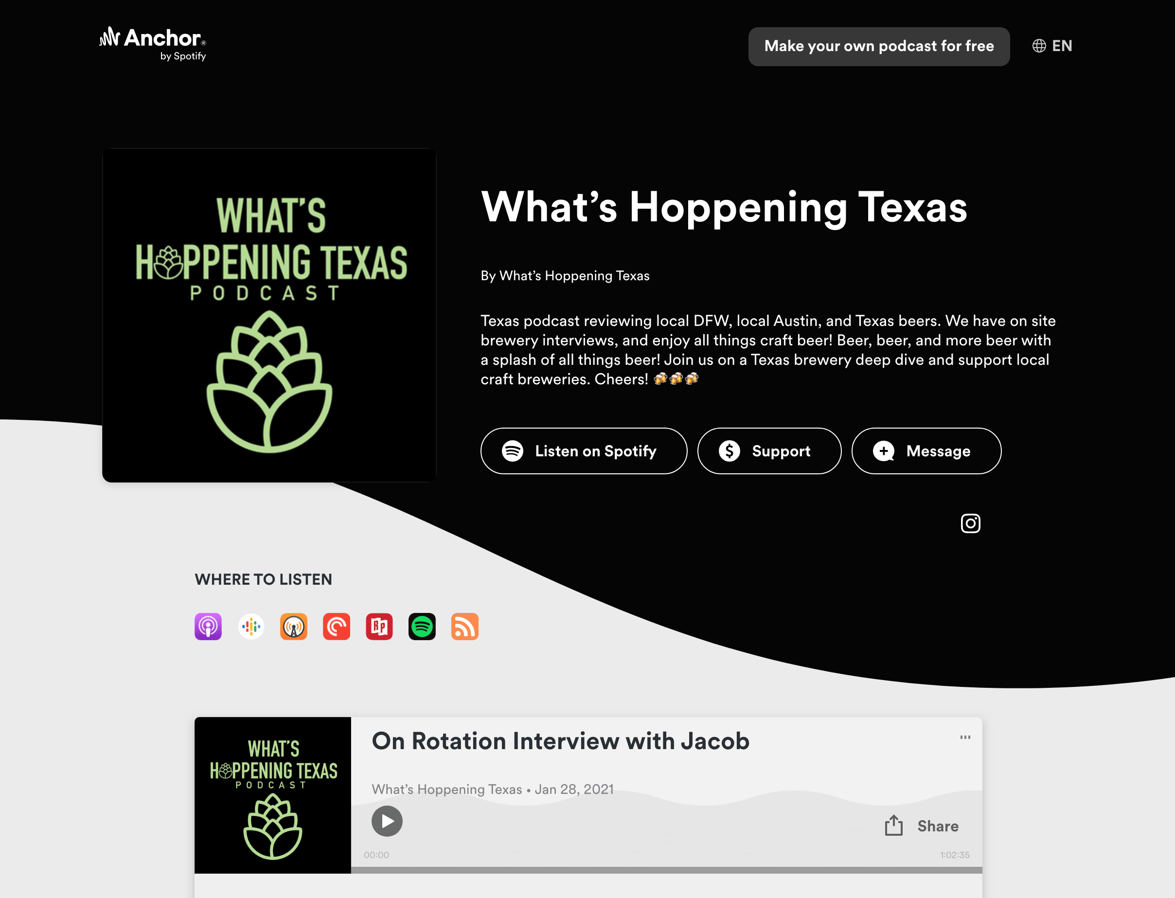 [What’s Hoppening Texas Podcast] On Rotation Interview with Jacob [Listen]