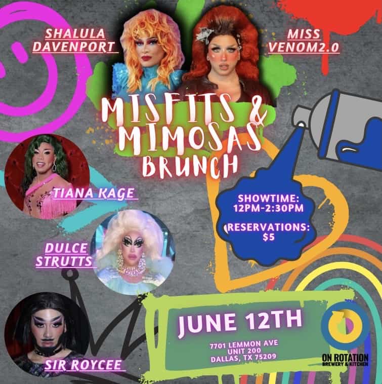 Misfits & Mimosas Brunch Show at On Rotation with Miss Venom 2.0