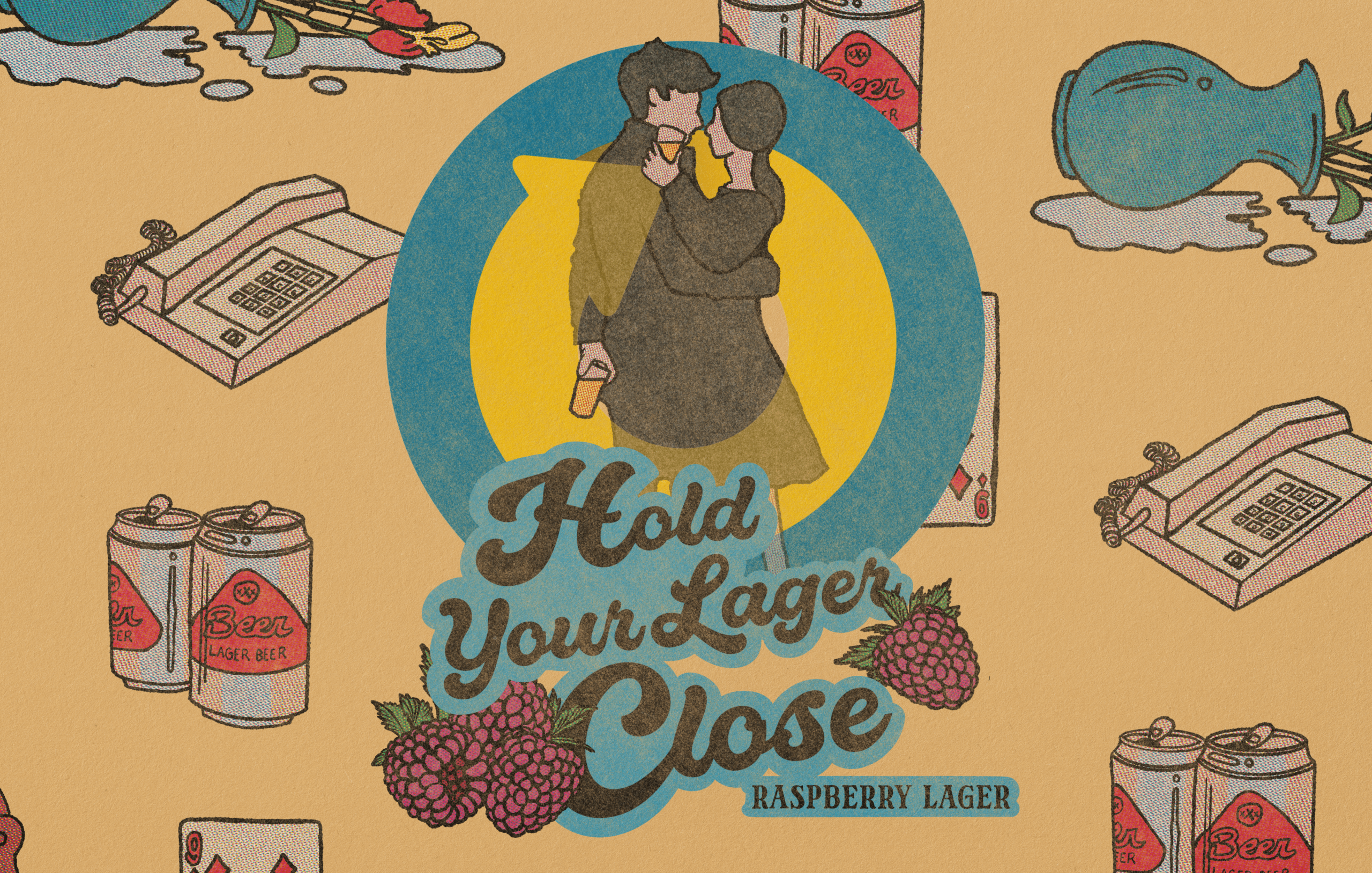 Hold Your Lager Close Raspberry Lager Billy Law Collaboration Label