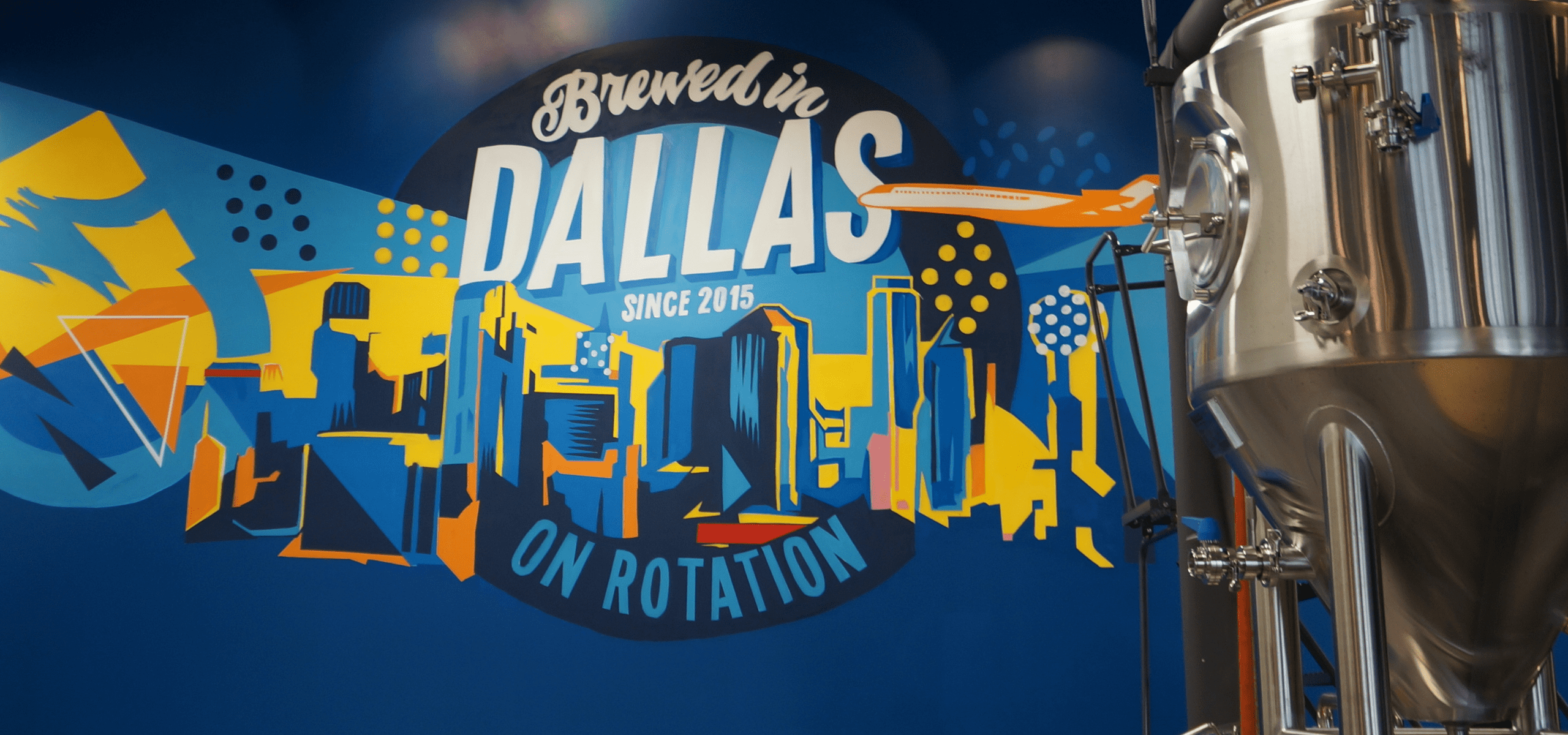 On Rotation Brewed in Dallas Mural Web Cover