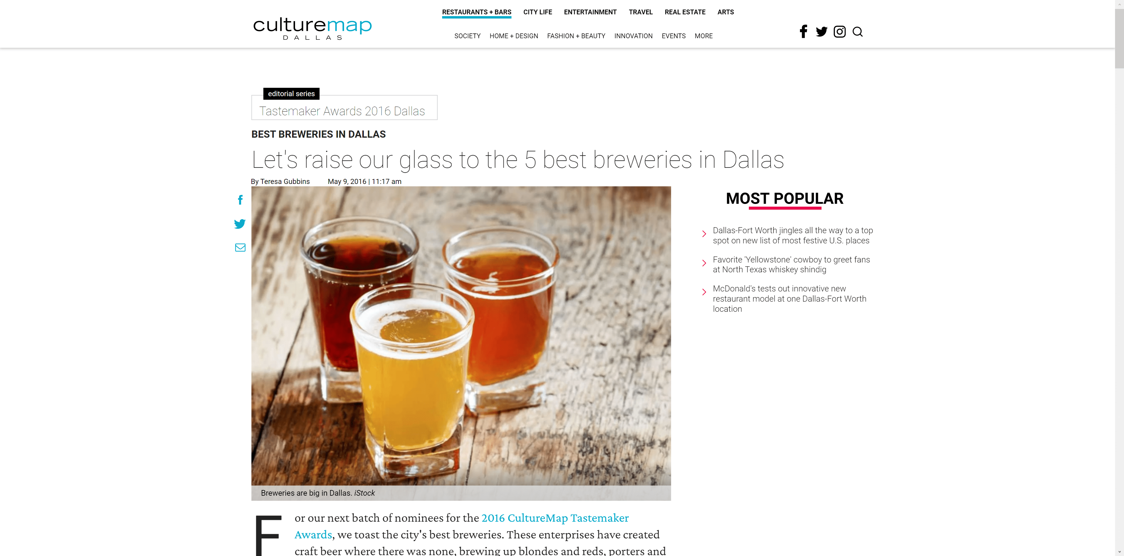 Raise a glass to the 5 best breweries in Dallas in CultureMap Dallas