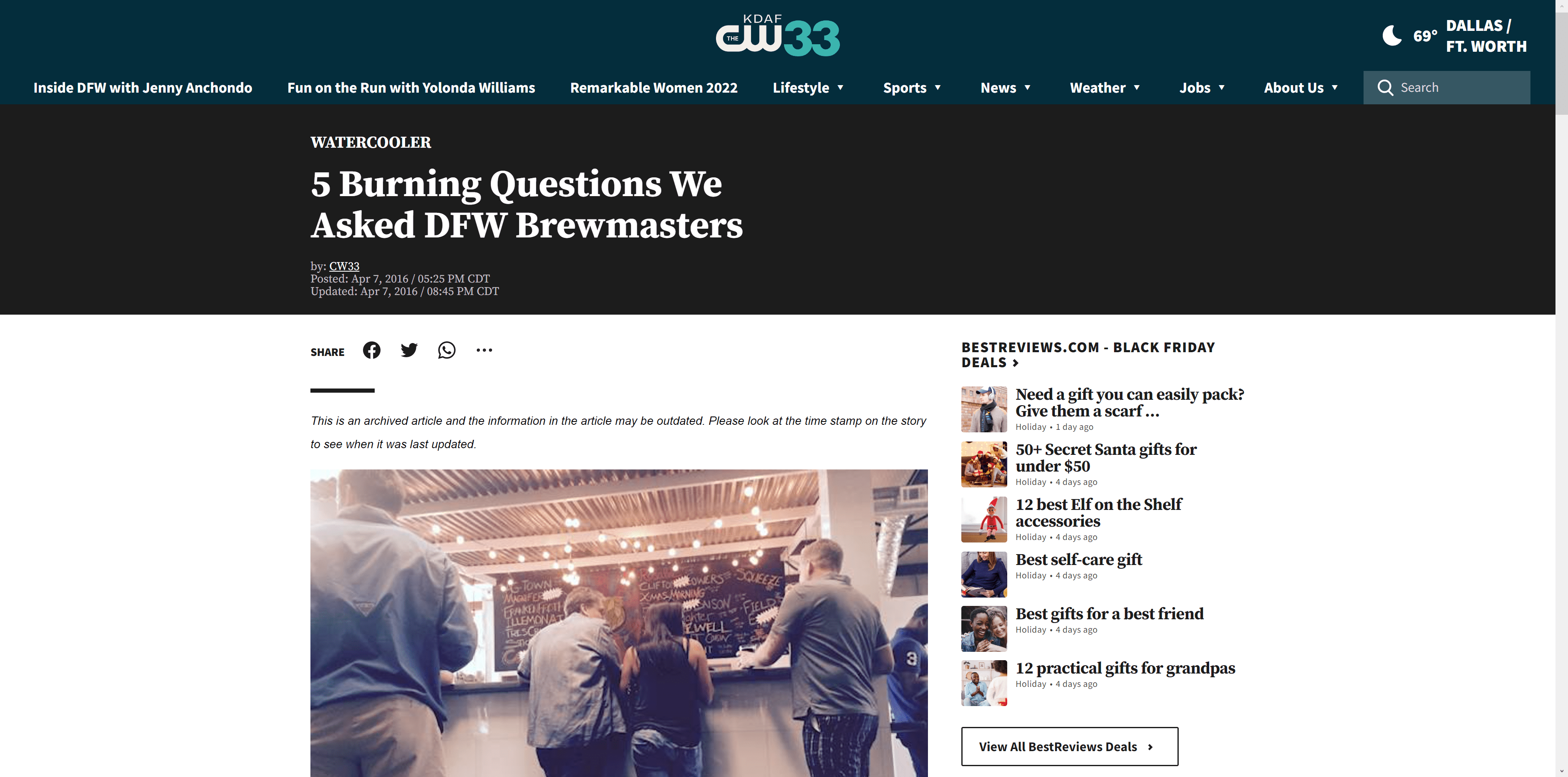 5 burning questions for DFW brewmasters on CW33