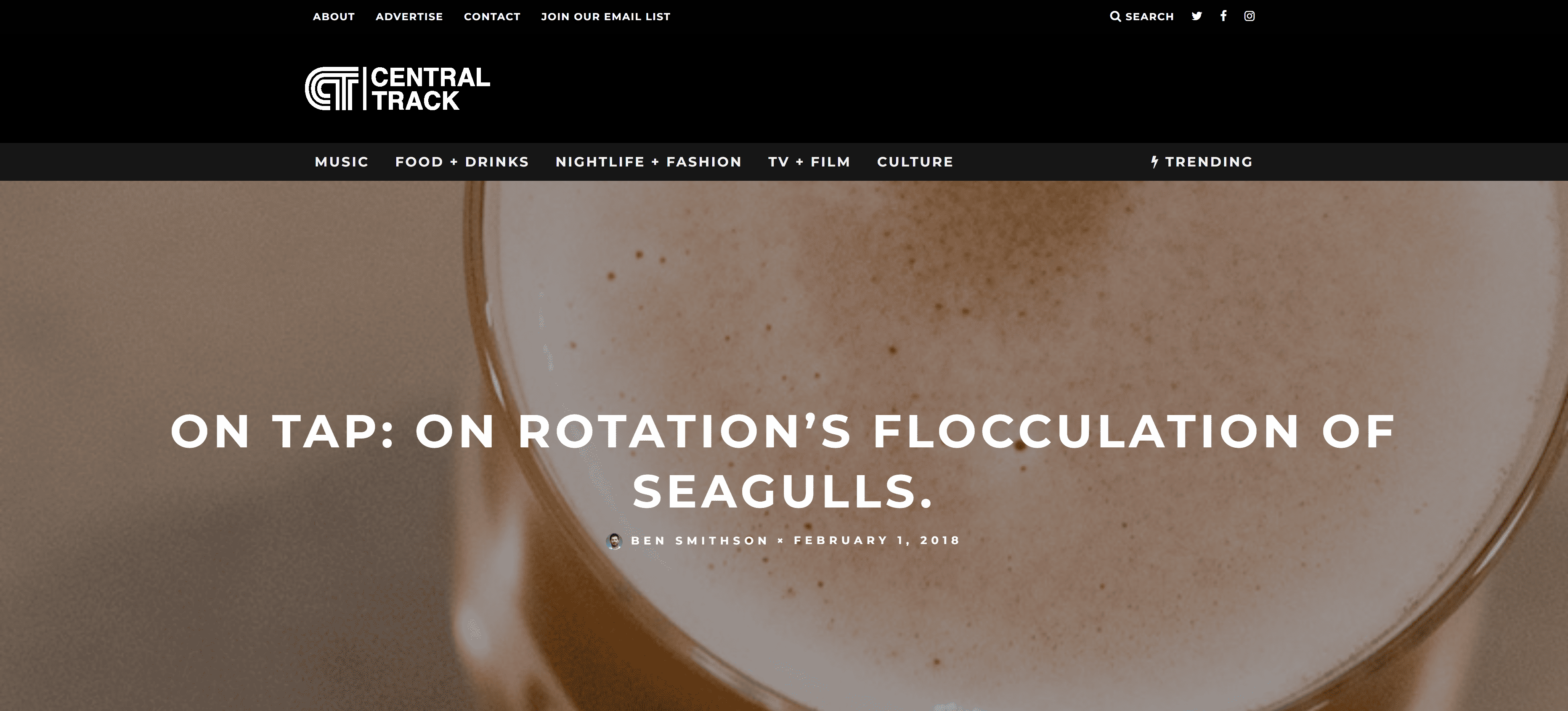 Central Track reviews Flocculation of Seagulls