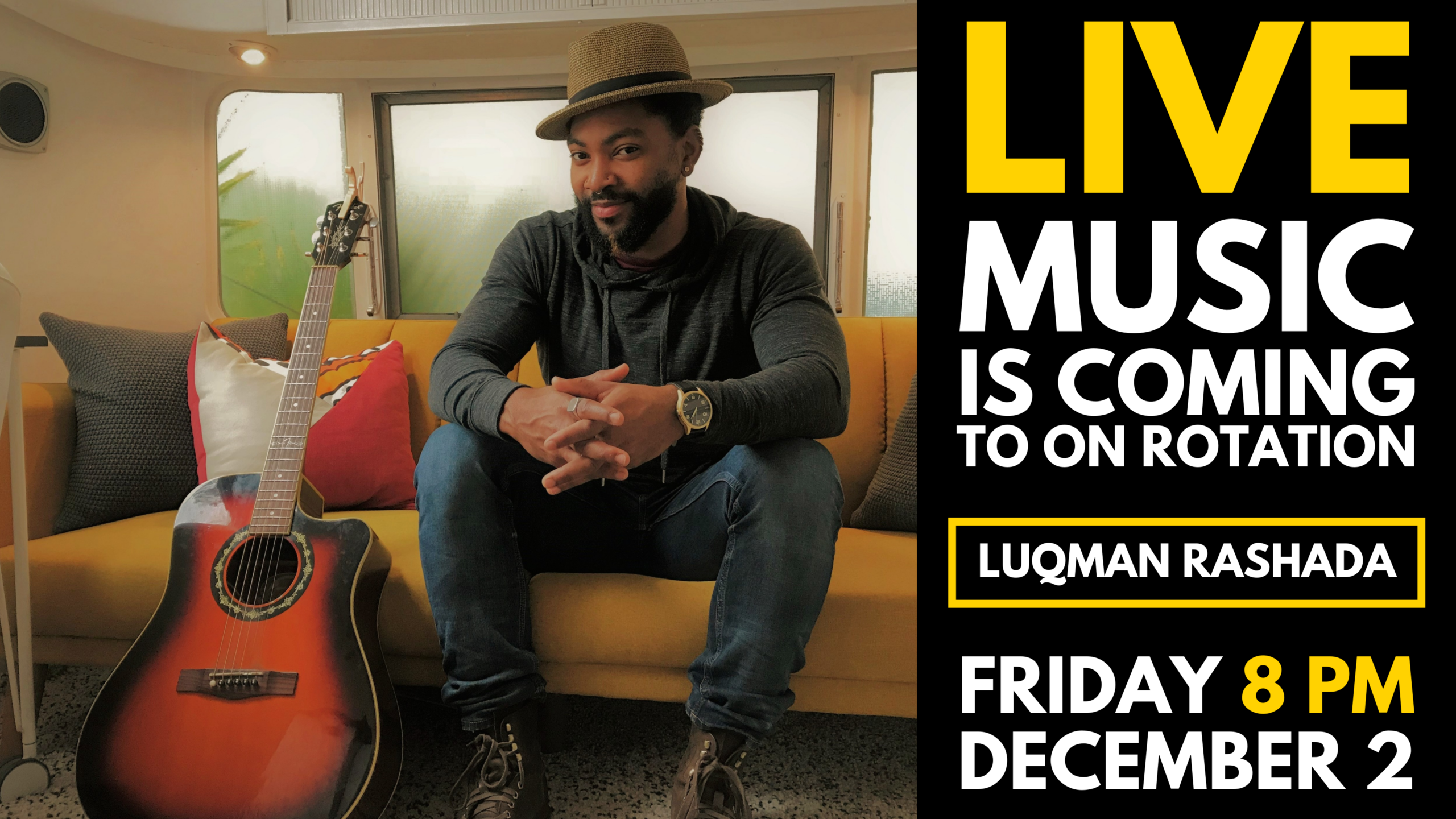 Luqman Rashada to perform live at On Rotation on December 2