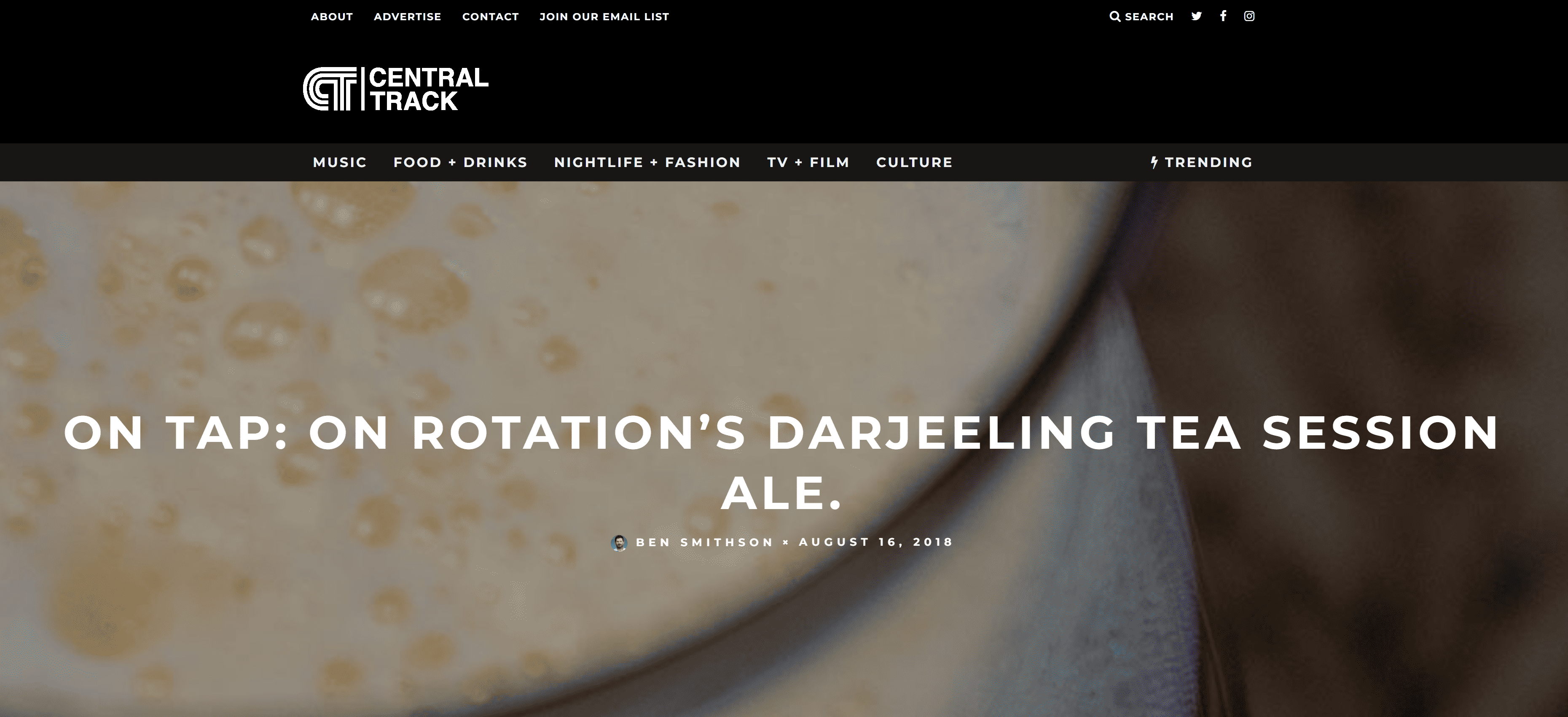 Central Track reviews Darjeeling Tea Session Ale