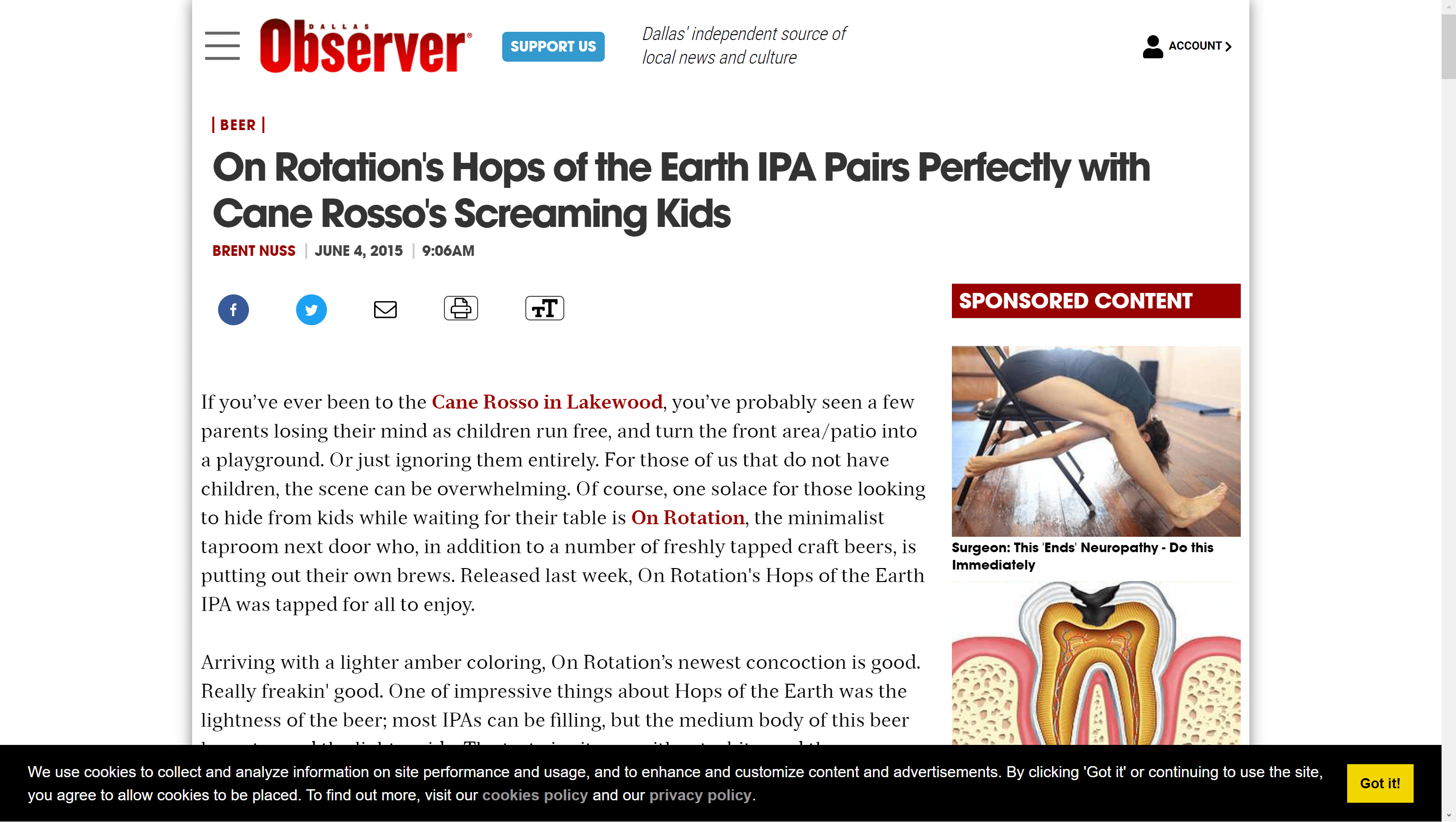 Hops of the Earth in Dallas Observer