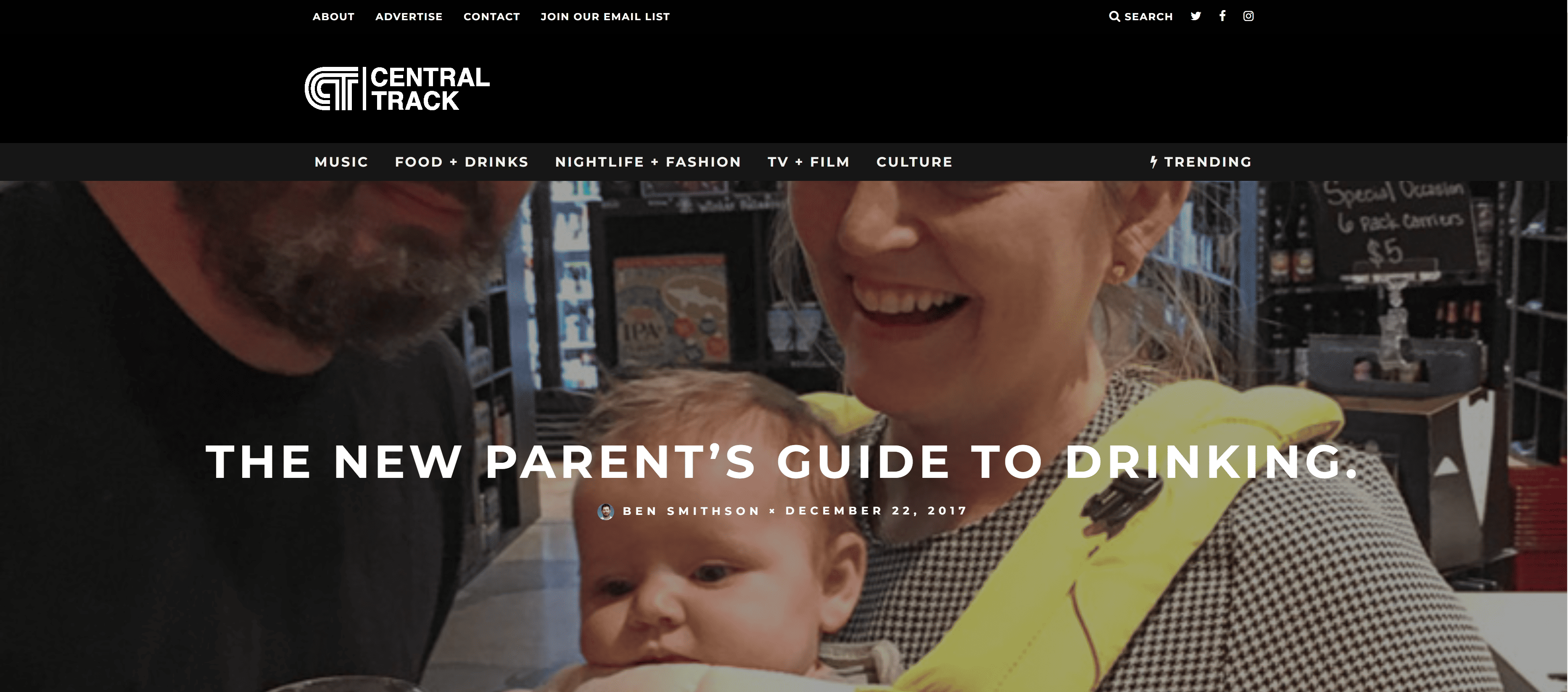 The New Parent's Guide to Drinking in Central Track