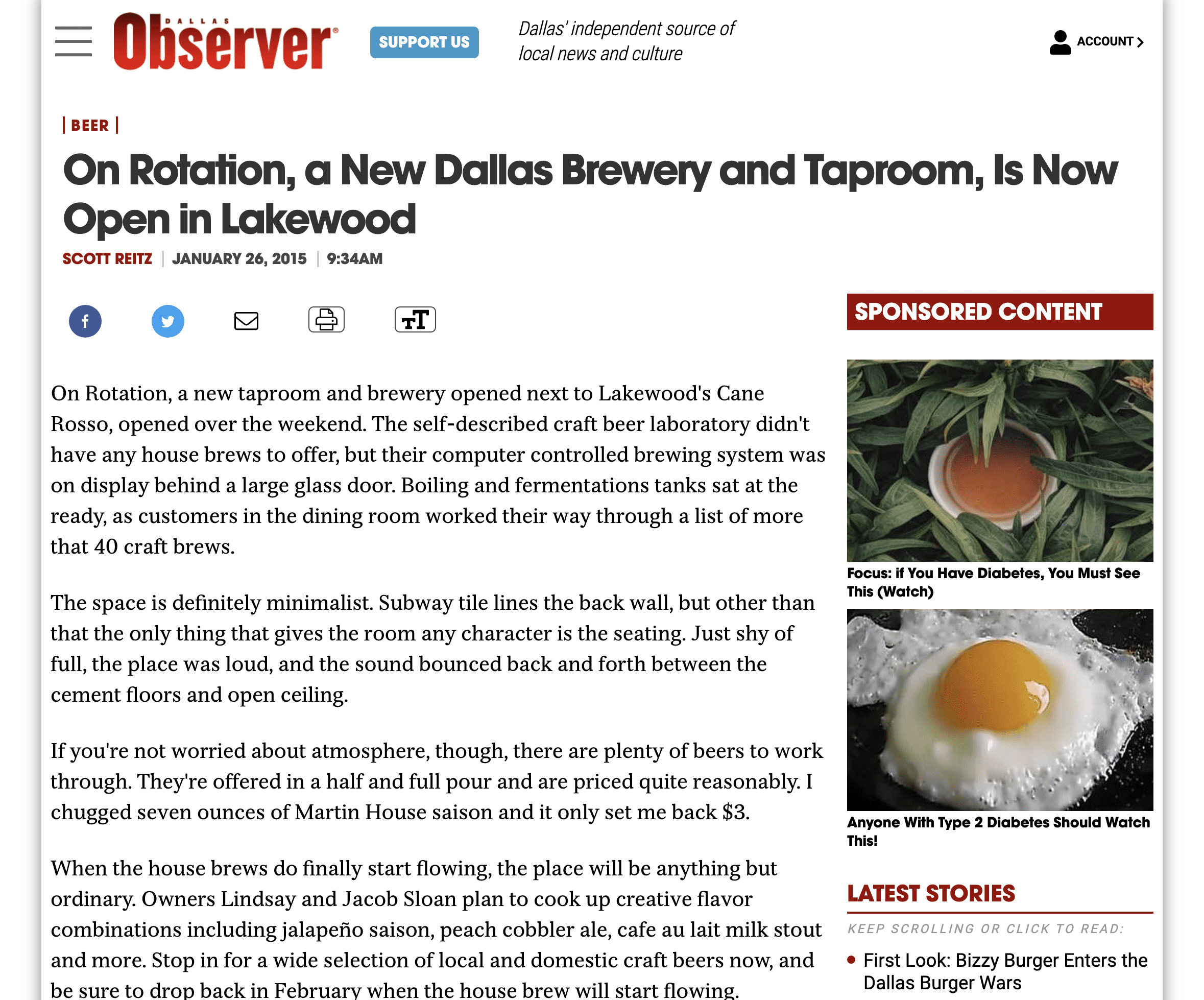 On Rotation New Dallas Brewery Now Open Lakewood