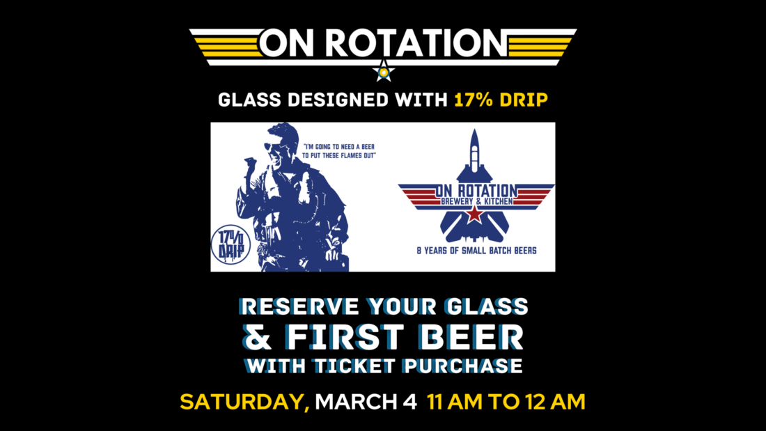 On Rotation 8-Year Anniversary Glass with 17% Drip