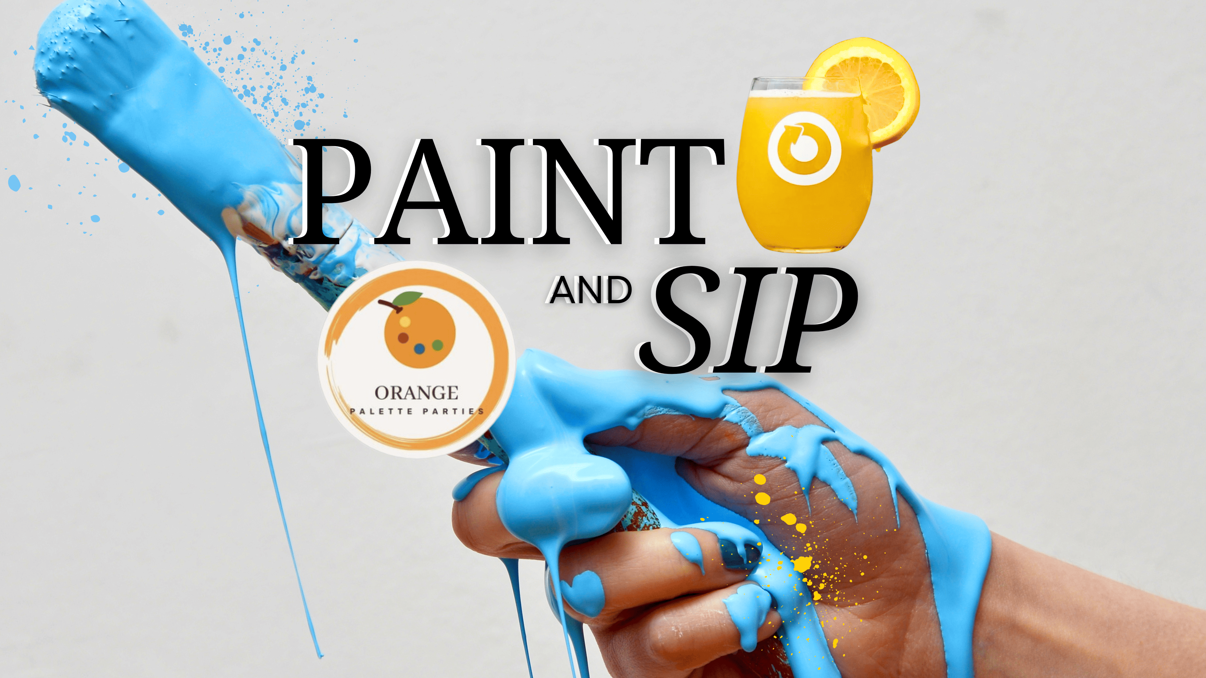 Orange Palette Parties Paint & Sip at On Rotation