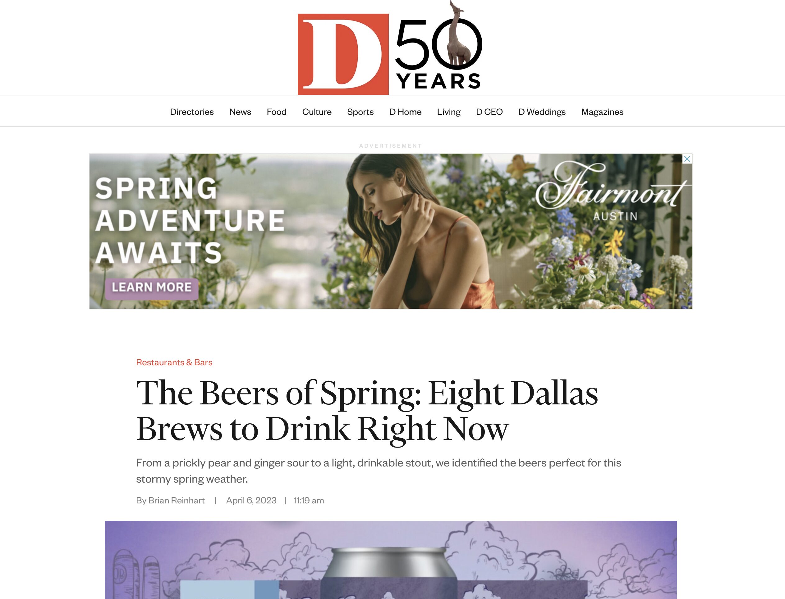 The Beers of Spring: Eight Dallas Brews to Drink Right Now [D Magazine]