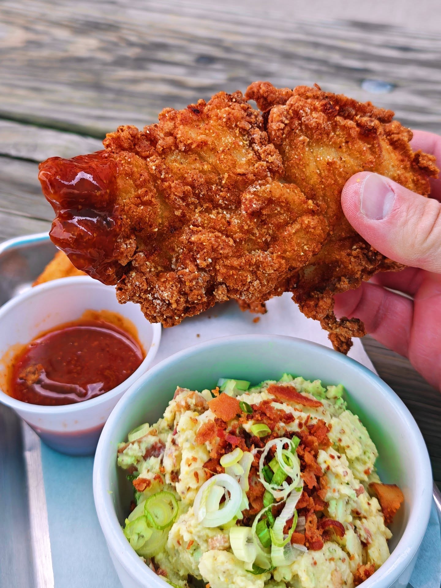Fried Chicken Tenders Dipped at On Rotation