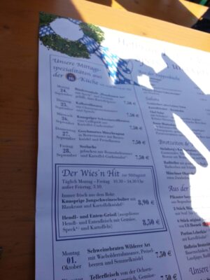 Oktoberfest Menu in Munich