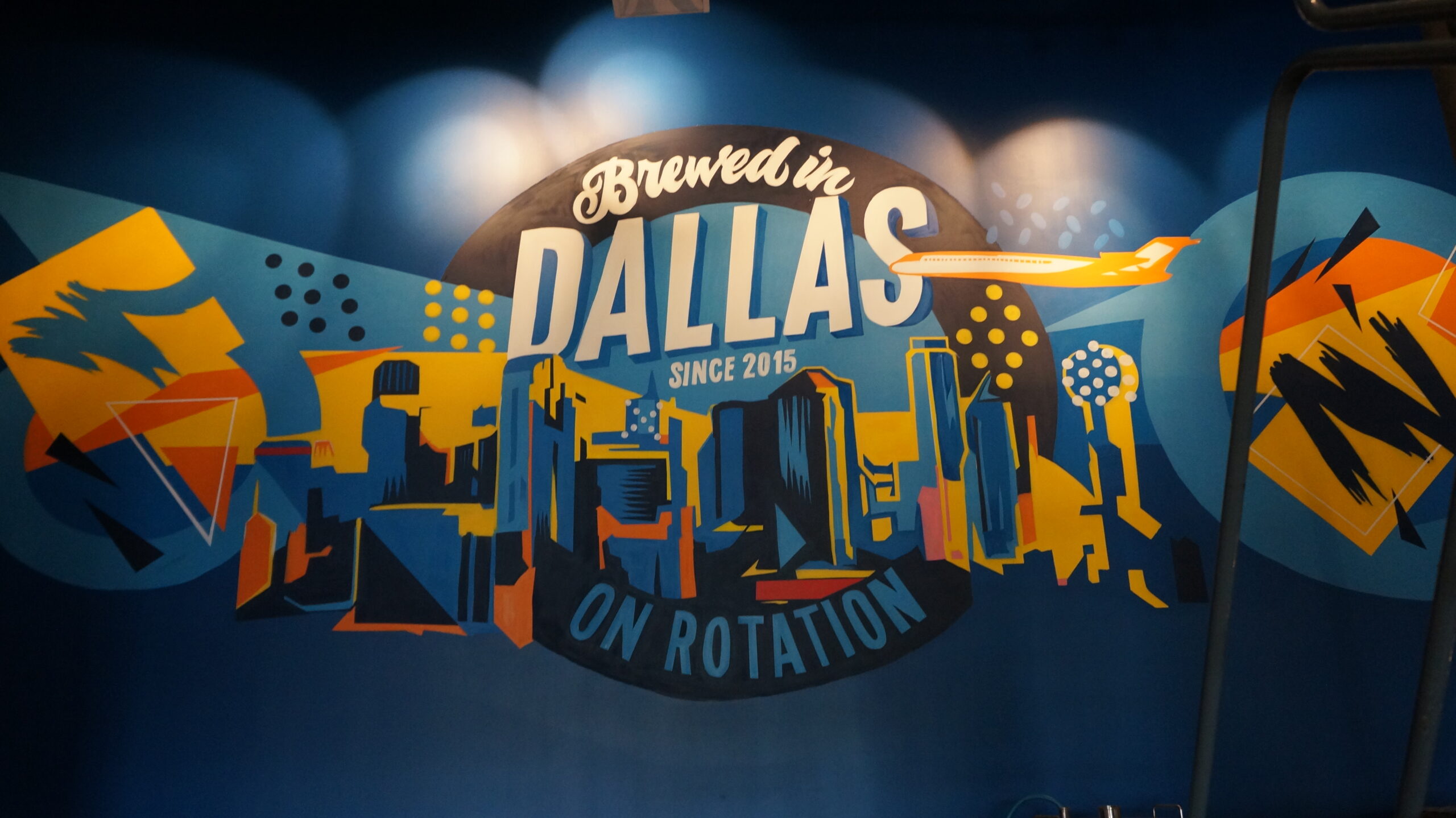 On Rotation Brewery Mural of Dallas Skyline