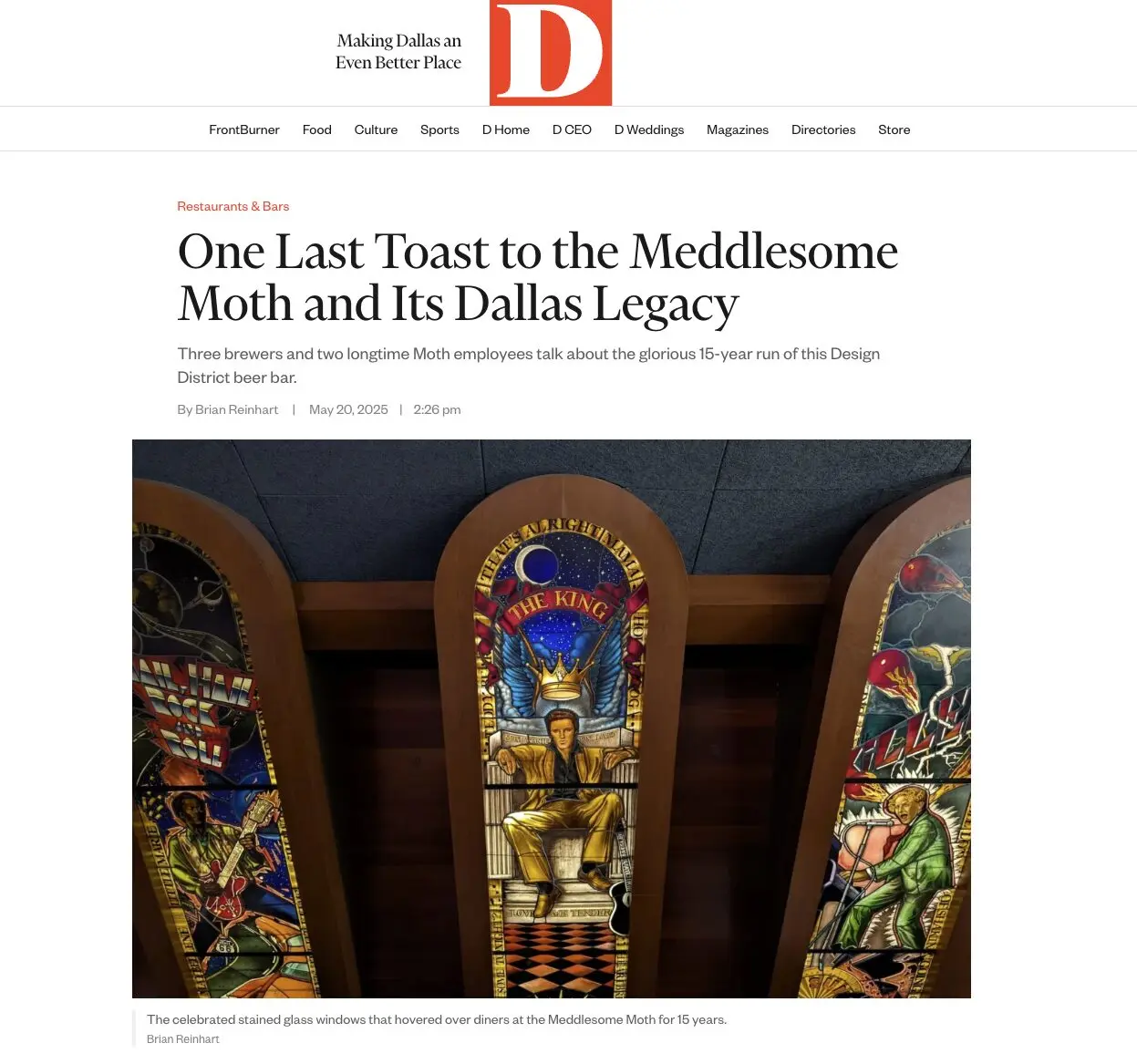 D Magazine gives One Last Toast to the Meddlesome Moth and Its Dallas Legacy