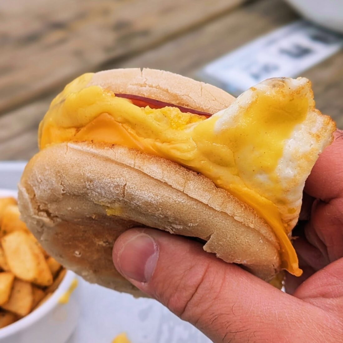 Gluten-Free Eggs Benedict Breakfast Sandwich