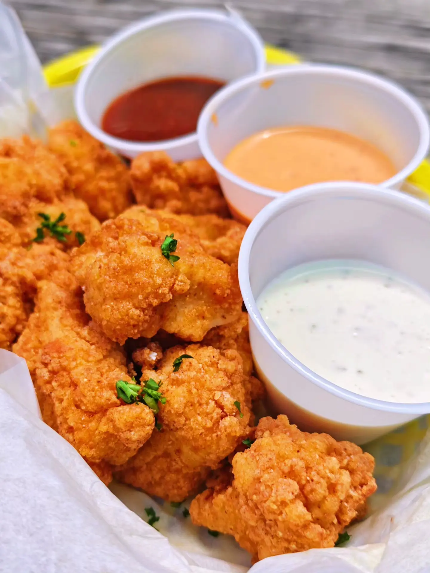 Saucy Nugz Sampler Chicken Nuggets at On Rotation