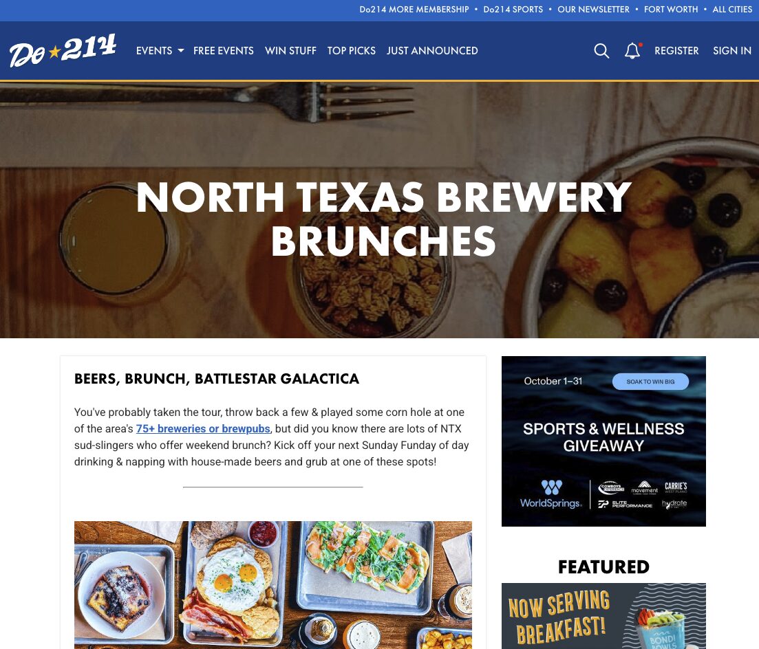 [do214] North Texas Brewery Brunches